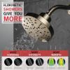 imageDELTA 52668BL UniversalShoweringComponents H2Okinetic 5Setting Raincan Shower Head Matte BlackPolished Nickel
