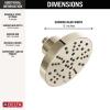 imageDELTA 52668BL UniversalShoweringComponents H2Okinetic 5Setting Raincan Shower Head Matte BlackPolished Nickel