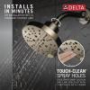 imageDELTA 52668BL UniversalShoweringComponents H2Okinetic 5Setting Raincan Shower Head Matte BlackPolished Nickel