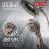 imageDelta Faucet 5Spray In2ition 2in1 Dual Shower Head with HandHeld Spray Brushed Nickel Hand Held Shower Head with Hose Handheld Shower Heads 25 GPM Shower Head Stainless 58569SS25PK