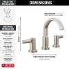 imageDelta Faucet Albion Widespread Bathroom Faucet 3Hole Matte Black Bathroom Sink Faucet 2Handle Bathroom Faucet Bath Faucet Metal PushPop Drain Assembly 12 GPM Flow Rate Matte Black 35855LFBLSpotshield Stainless