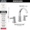 imageDelta Faucet Albion Widespread Bathroom Faucet 3Hole Matte Black Bathroom Sink Faucet 2Handle Bathroom Faucet Bath Faucet Metal PushPop Drain Assembly 12 GPM Flow Rate Matte Black 35855LFBLChrome