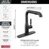 imageDelta Faucet Almari PullOut Kitchen Faucet Black Kitchen Faucets with PullOut Sprayer Kitchen Sink Faucet Faucet for Kitchen Sink with Magnetic Docking Matte Black 16943BLDSTMatte Black