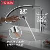 imageDelta Faucet Almari PullOut Kitchen Faucet Black Kitchen Faucets with PullOut Sprayer Kitchen Sink Faucet Faucet for Kitchen Sink with Magnetic Docking Matte Black 16943BLDSTChrome