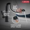 imageDelta Faucet Almari PullOut Kitchen Faucet Black Kitchen Faucets with PullOut Sprayer Kitchen Sink Faucet Faucet for Kitchen Sink with Magnetic Docking Matte Black 16943BLDSTMatte Black