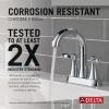imageDelta Faucet Esato Matte Black Bathroom Faucet Centerset Bathroom Faucet Black Bathroom Sink Faucet Drain Assembly Included Matte Black 25897LFBLChrome