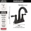 imageDelta Faucet Esato Matte Black Bathroom Faucet Centerset Bathroom Faucet Black Bathroom Sink Faucet Drain Assembly Included Matte Black 25897LFBLMatte Black