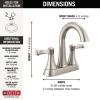 imageDelta Faucet Esato Matte Black Bathroom Faucet Centerset Bathroom Faucet Black Bathroom Sink Faucet Drain Assembly Included Matte Black 25897LFBLSpotshield Brushed Nickel