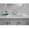 imageDelta Faucet Esato Matte Black Bathroom Faucet Centerset Bathroom Faucet Black Bathroom Sink Faucet Drain Assembly Included Matte Black 25897LFBLSpotshield Brushed Nickel