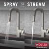 imageDelta Faucet Junction Matte Black Kitchen Faucet Black Kitchen Faucets with Pull Down Sprayer Kitchen Sink Faucet Faucet for Kitchen Sink Magnetic Docking Spray Head Matte Black 19825LFBLSpotshield Stainless