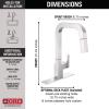 imageDelta Faucet Junction Matte Black Kitchen Faucet Black Kitchen Faucets with Pull Down Sprayer Kitchen Sink Faucet Faucet for Kitchen Sink Magnetic Docking Spray Head Matte Black 19825LFBLChrome