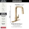 imageDelta Faucet Junction Matte Black Kitchen Faucet Black Kitchen Faucets with Pull Down Sprayer Kitchen Sink Faucet Faucet for Kitchen Sink Magnetic Docking Spray Head Matte Black 19825LFBLChampagne Bronze