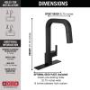 imageDelta Faucet Junction Matte Black Kitchen Faucet Black Kitchen Faucets with Pull Down Sprayer Kitchen Sink Faucet Faucet for Kitchen Sink Magnetic Docking Spray Head Matte Black 19825LFBLMatte Black