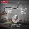 imageDelta Faucet Junction Matte Black Kitchen Faucet Black Kitchen Faucets with Pull Down Sprayer Kitchen Sink Faucet Faucet for Kitchen Sink Magnetic Docking Spray Head Matte Black 19825LFBLSpotshield Stainless