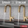 imageDelta Faucet Junction Matte Black Kitchen Faucet Black Kitchen Faucets with Pull Down Sprayer Kitchen Sink Faucet Faucet for Kitchen Sink Magnetic Docking Spray Head Matte Black 19825LFBLChampagne Bronze