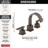 imageDelta Faucet Vero Widespread Bathroom Faucet 3 Hole Gold Bathroom Faucet Bathroom Sink Faucet 2 Handle Bathroom Faucet Bath Faucet Metal Drain Assembly Champagne Bronze 3553LFCZVenetian Bronze