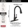 imageDelta Faucet Westville Matte Black Kitchen Faucet Black Kitchen Faucets with Pull Down Sprayer Kitchen Sink Faucet Faucet for Kitchen Sink Magnetic Docking Spray Head Matte Black 9110BLDSTMatte Black