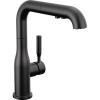 imageDelta Faucet Almari PullOut Kitchen Faucet Black Kitchen Faucets with PullOut Sprayer Kitchen Sink Faucet Faucet for Kitchen Sink with Magnetic Docking Matte Black 16943BLDSTMatte Black