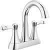imageDelta Faucet Esato Matte Black Bathroom Faucet Centerset Bathroom Faucet Black Bathroom Sink Faucet Drain Assembly Included Matte Black 25897LFBLChrome