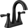 imageDelta Faucet Esato Matte Black Bathroom Faucet Centerset Bathroom Faucet Black Bathroom Sink Faucet Drain Assembly Included Matte Black 25897LFBLMatte Black