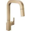 imageDelta Faucet Junction Matte Black Kitchen Faucet Black Kitchen Faucets with Pull Down Sprayer Kitchen Sink Faucet Faucet for Kitchen Sink Magnetic Docking Spray Head Matte Black 19825LFBLChampagne Bronze