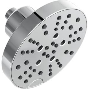 imageDELTA 52668BL UniversalShoweringComponents H2Okinetic 5Setting Raincan Shower Head Matte BlackChrome