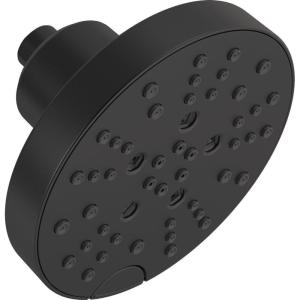 imageDELTA 52668BL UniversalShoweringComponents H2Okinetic 5Setting Raincan Shower Head Matte BlackMatte Black