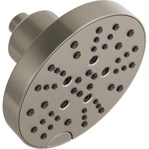 imageDELTA 52668BL UniversalShoweringComponents H2Okinetic 5Setting Raincan Shower Head Matte BlackStainless