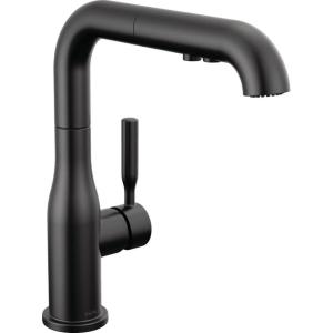 imageDelta Faucet Almari PullOut Kitchen Faucet Black Kitchen Faucets with PullOut Sprayer Kitchen Sink Faucet Faucet for Kitchen Sink with Magnetic Docking Matte Black 16943BLDSTMatte Black