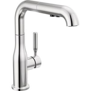 imageDelta Faucet Almari PullOut Kitchen Faucet Black Kitchen Faucets with PullOut Sprayer Kitchen Sink Faucet Faucet for Kitchen Sink with Magnetic Docking Matte Black 16943BLDSTChrome