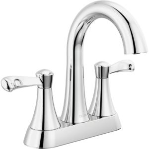 imageDelta Faucet Esato Matte Black Bathroom Faucet Centerset Bathroom Faucet Black Bathroom Sink Faucet Drain Assembly Included Matte Black 25897LFBLChrome
