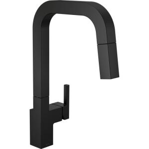imageDelta Faucet Junction Matte Black Kitchen Faucet Black Kitchen Faucets with Pull Down Sprayer Kitchen Sink Faucet Faucet for Kitchen Sink Magnetic Docking Spray Head Matte Black 19825LFBLMatte Black