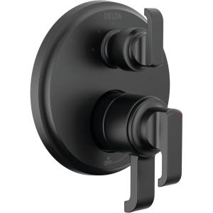 imageDelta Faucet Tetra 14 Series Matte Black 3Setting Integrated Diverter Valve Trim Kit Black Diverter Valve Trim Kit Shower Trim Kit Matte Black T24889BL Valve Not IncludedMatte Black