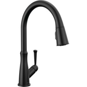 imageDelta Faucet Westville Matte Black Kitchen Faucet Black Kitchen Faucets with Pull Down Sprayer Kitchen Sink Faucet Faucet for Kitchen Sink Magnetic Docking Spray Head Matte Black 9110BLDSTMatte Black
