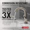 imageDELTA 15897LFBL Esato Bath Faucet Matte BlackSpotshield Brushed Nickel