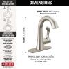 imageDELTA 15897LFBL Esato Bath Faucet Matte BlackSpotshield Brushed Nickel