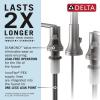 imageDELTA 3564BLMPUDST Two Handle Lavatory Metal PopUp Widespread Bathroom Faucet Matte BlackChrome