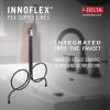 imageDELTA 3564BLMPUDST Two Handle Lavatory Metal PopUp Widespread Bathroom Faucet Matte BlackChrome
