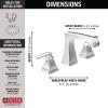 imageDELTA 3564BLMPUDST Two Handle Lavatory Metal PopUp Widespread Bathroom Faucet Matte BlackChrome