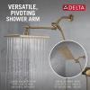 imageDELTA FAUCET 10inch Raincan Shower Head and Hand Held Shower Combo Gold Square Shower Head Rainfall Shower Head Hand Shower High Pressure Shower 175 GPM Flow Rate Champagne Bronze 75527CZ