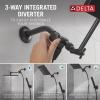 imageDelta Faucet 10inch Raincan Shower Head and Hand Held Shower Combo Black Square Shower Head Rainfall Shower Head Hand Shower High Pressure Shower Head 175 GPM Flow Rate Matte Black 75527BLMatte Black