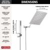 imageDelta Faucet 10inch Raincan Shower Head and Hand Held Shower Combo Black Square Shower Head Rainfall Shower Head Hand Shower High Pressure Shower Head 175 GPM Flow Rate Matte Black 75527BLChrome