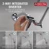 imageDelta Faucet 10inch Raincan Shower Head and Hand Held Shower Combo Black Square Shower Head Rainfall Shower Head Hand Shower High Pressure Shower Head 175 GPM Flow Rate Matte Black 75527BLChrome
