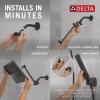imageDelta Faucet 10inch Raincan Shower Head and Hand Held Shower Combo Black Square Shower Head Rainfall Shower Head Hand Shower High Pressure Shower Head 175 GPM Flow Rate Matte Black 75527BLMatte Black