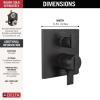 imageDelta Faucet Ara 17 Series 3Setting Integrated Diverter Valve Trim Kit Chrome Diverter Valve Trim Kit Shower Trim Kit Chrome T27867 Valve Not IncludedMatte Black