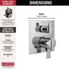 imageDelta Faucet Ara 17 Series 3Setting Integrated Diverter Valve Trim Kit Chrome Diverter Valve Trim Kit Shower Trim Kit Chrome T27867 Valve Not IncludedChrome