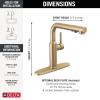 imageDelta Faucet Daneri PullOut Kitchen Faucet Black Kitchen Faucets with PullOut Sprayer Kitchen Sink Faucet Faucet for Kitchen Sink with Magnetic Docking Matte Black 16879BLDSTChampagne Bronze