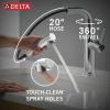 imageDelta Faucet Daneri PullOut Kitchen Faucet Black Kitchen Faucets with PullOut Sprayer Kitchen Sink Faucet Faucet for Kitchen Sink with Magnetic Docking Matte Black 16879BLDSTChrome