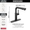 imageDelta Faucet Daneri PullOut Kitchen Faucet Black Kitchen Faucets with PullOut Sprayer Kitchen Sink Faucet Faucet for Kitchen Sink with Magnetic Docking Matte Black 16879BLDSTMatte Black