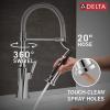 imageDelta Faucet Ermelo Pro Commercial Style Kitchen Faucet Kitchen Faucets with Pull Down Sprayer Brushed Nickel Kitchen Sink Faucet Faucet for Kitchen Sink with Magnetic Dock Stainless 18887SSDSTChrome